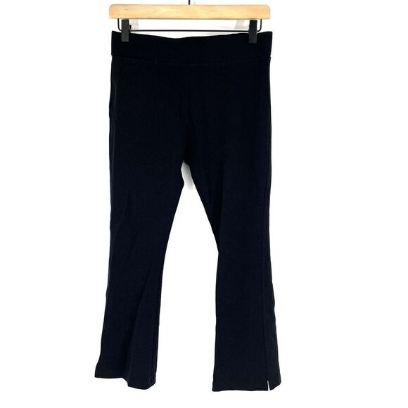 American Giant Pants Size 6 Black No BS Kick Flare Crop Pants Stretch Pull On - Picture 1 of 8